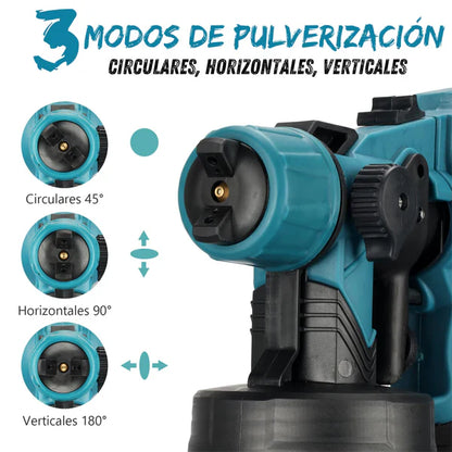 PowerSpray – PISTOLA DE PINTURA INALÁMBRICA + 2 BATERÍAS RECARGABLES DE REGALO